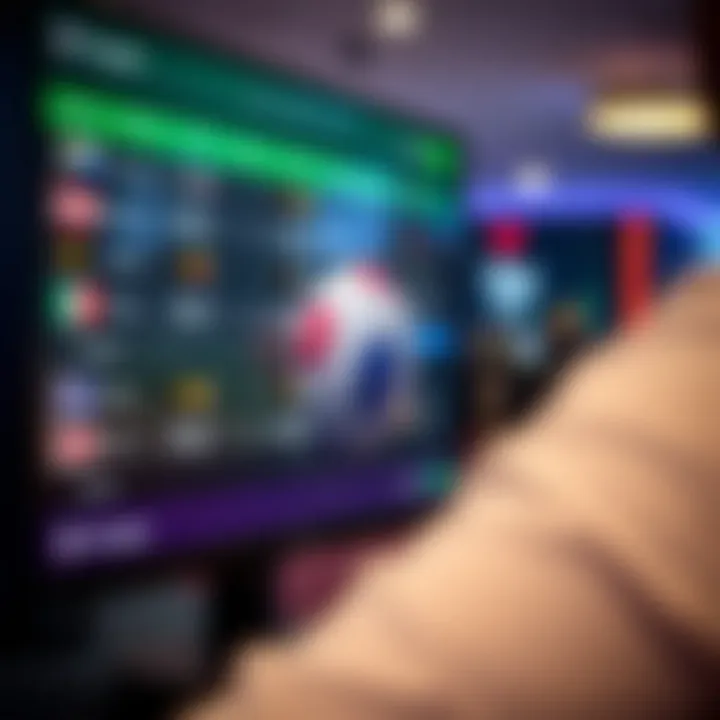 User interface displaying various sports betting options on Com Pinupbet Shop platform