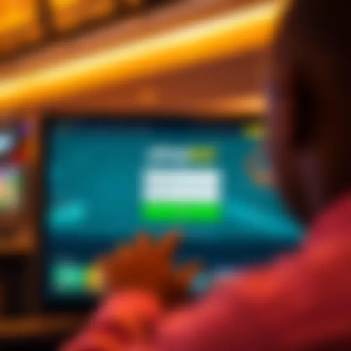 User entering login credentials on the PinupBet platform interface