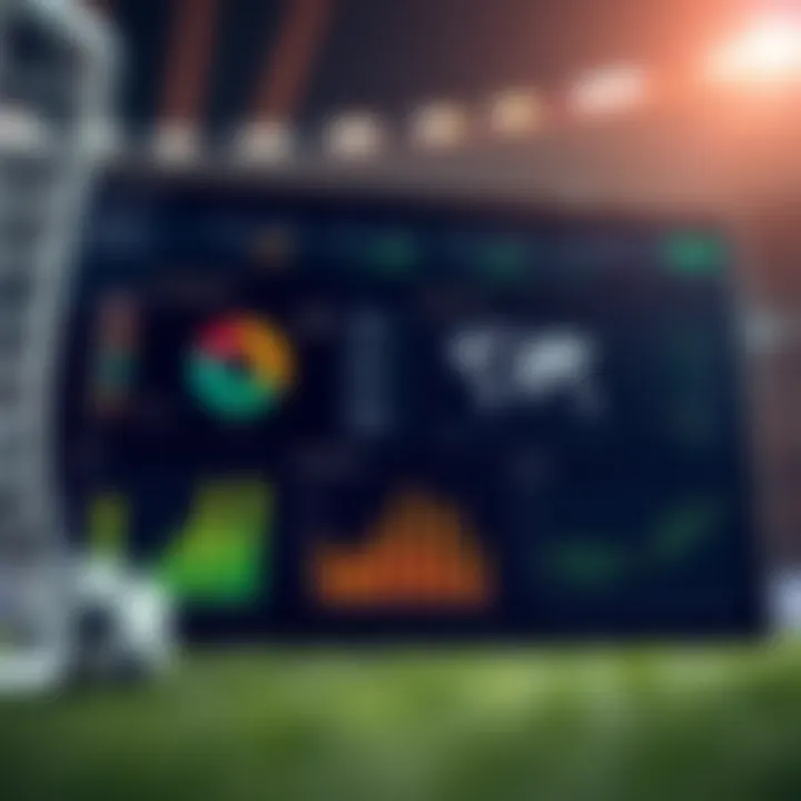 Football analytics dashboard showing team performance and player statistics