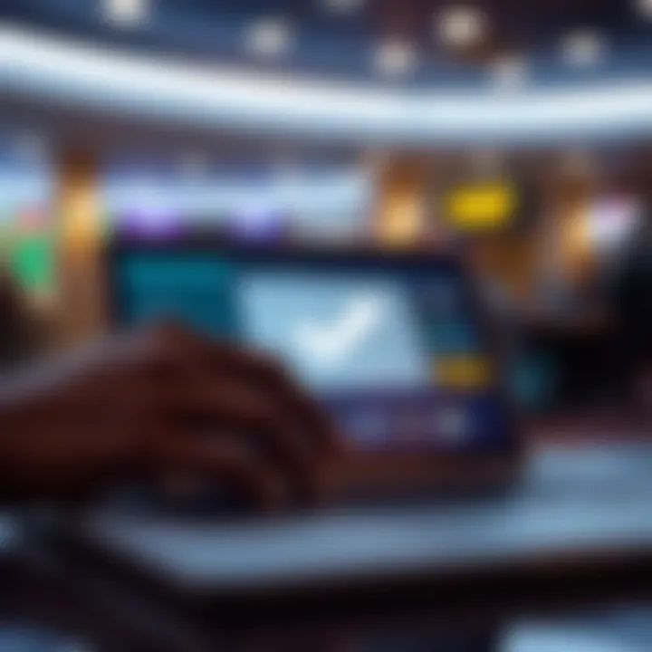 Secure online transaction illustration with digital wallet and confirmation checkmark