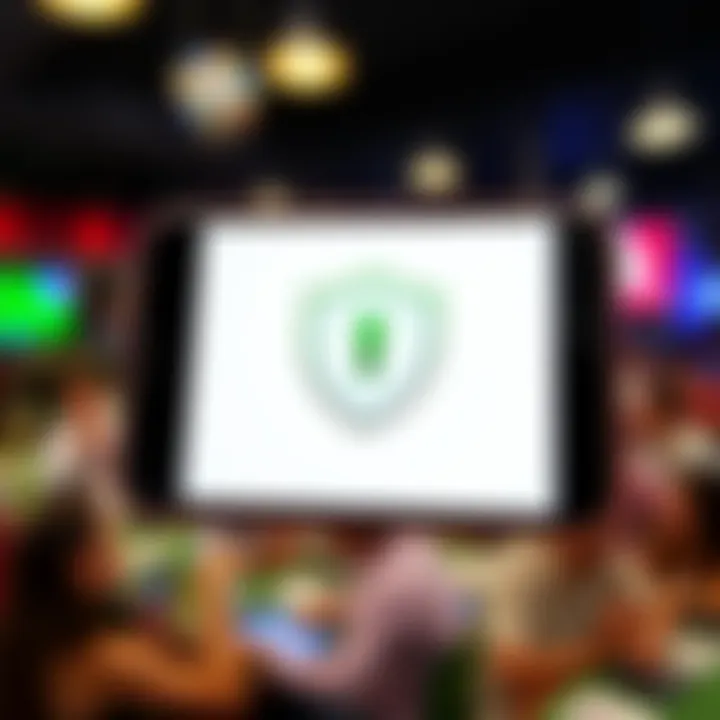 Illustration of a secure Android phone screen with a shield icon representing safe app installation