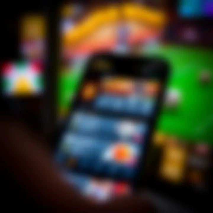 PinUpBet app interface showing sports betting options on a mobile device