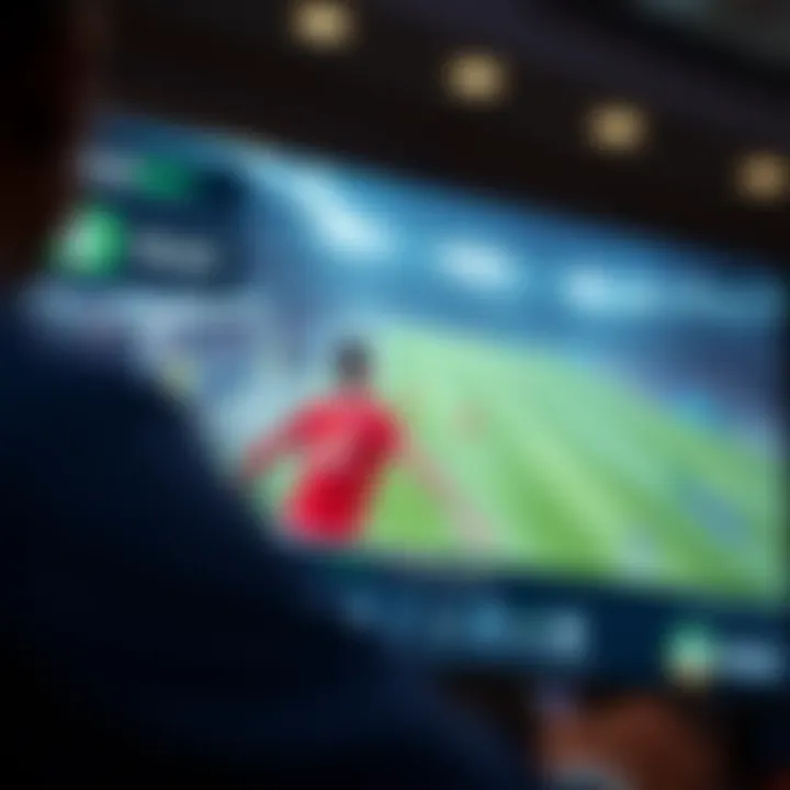 User interface of Pinupbet live streaming platform displaying a football match in progress