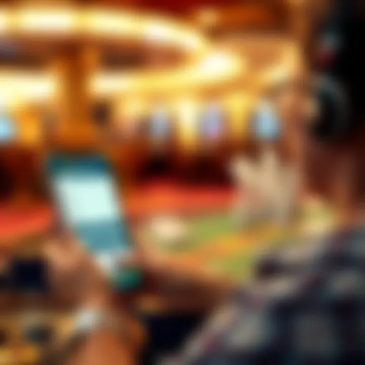 Illustration of a user obtaining bonuses and rewards on a mobile betting platform