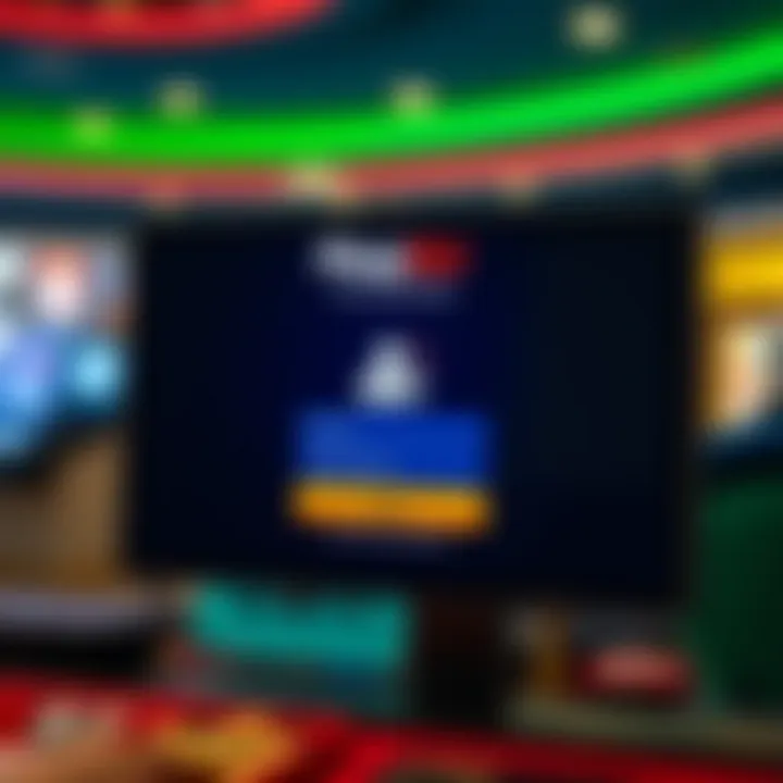 User interface showing login screen with secure access options on PinupBet platform
