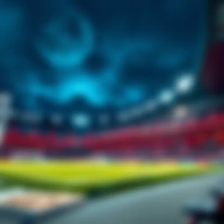 Football stadium illuminated under night sky, showcasing the excitement of Premier League matches