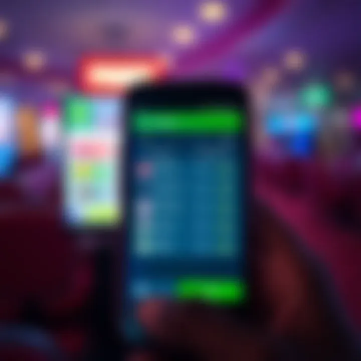 Display of PinupBet Mlite interface on an older mobile phone showing betting options
