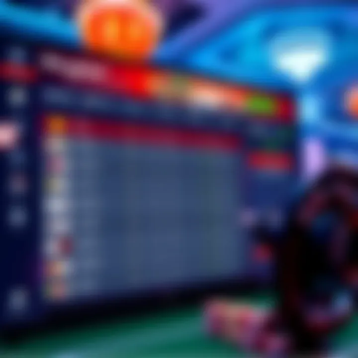 Illustration of a digital dashboard displaying betting options and prize details on Pinupbet platform