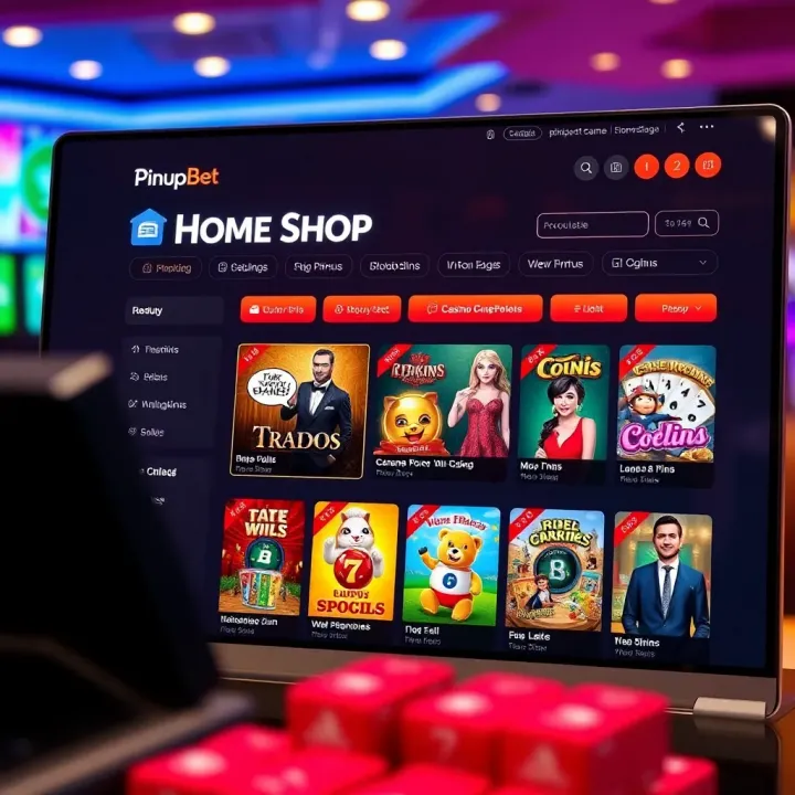 PinupBet Home Shop Platform Navigation and Features Overview User-friendly PinupBet Home Shop interface showcasing product categories and navigation menu