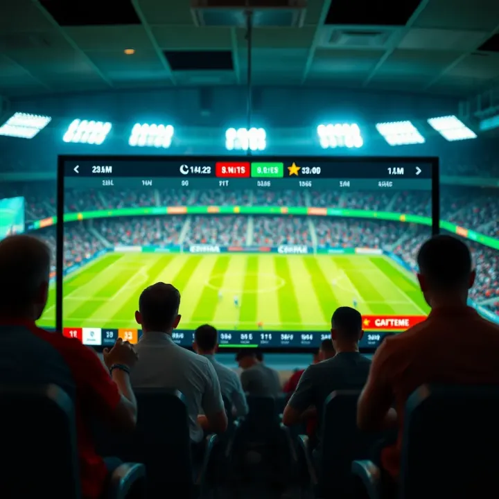 Live Football Betting Interface on Sport PinupBet Live football match broadcast on a digital betting platform with real-time odds and updates