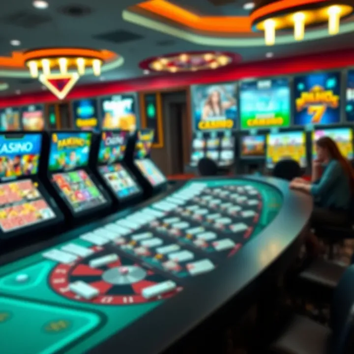Variety of casino games displayed on a digital platform with secure login features
