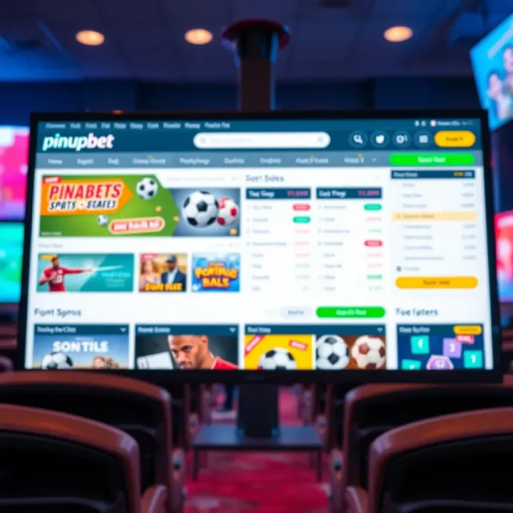 User-friendly interface of the PinUpBet website displaying various sports betting options