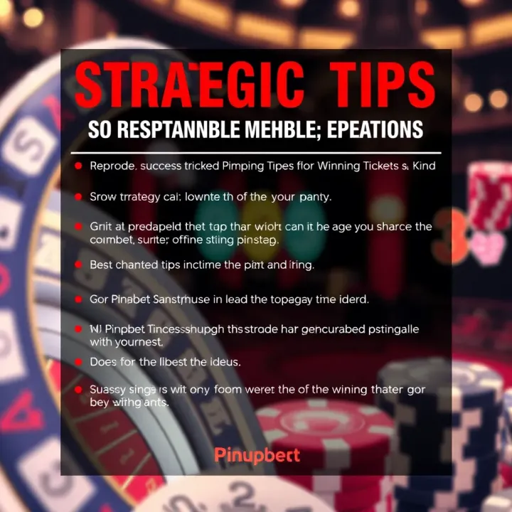 Graphic displaying strategic tips for increasing success and responsible betting on Pinupbet for Nigerian players