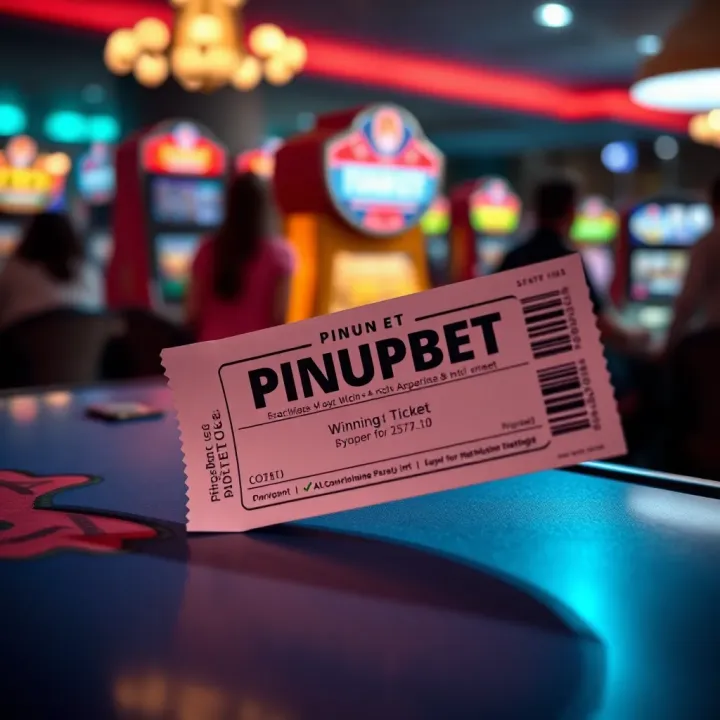 Illustration showing key components of a winning ticket on Pinupbet platform with emphasis on verification and payout methods